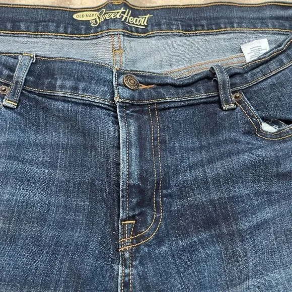 Old Navy Plus Size 16 Long Sweetheart Dark Denim Bootcut - Picture 4 of 11